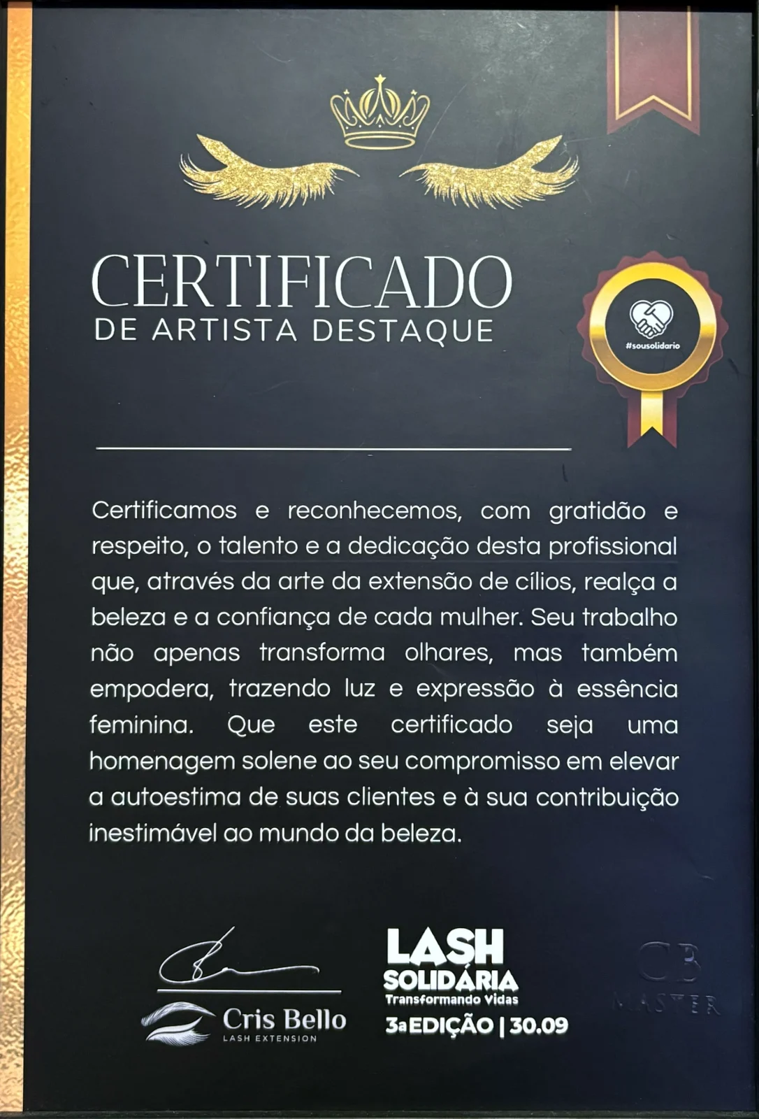 Certificado: Artista Destaque